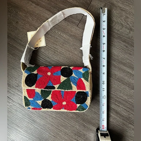 Sol and Mer Multicolor Flower Beaded Bag JCPenney - Picture 8 of 11